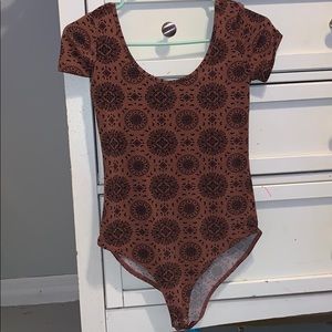 brownish designed bodysuit